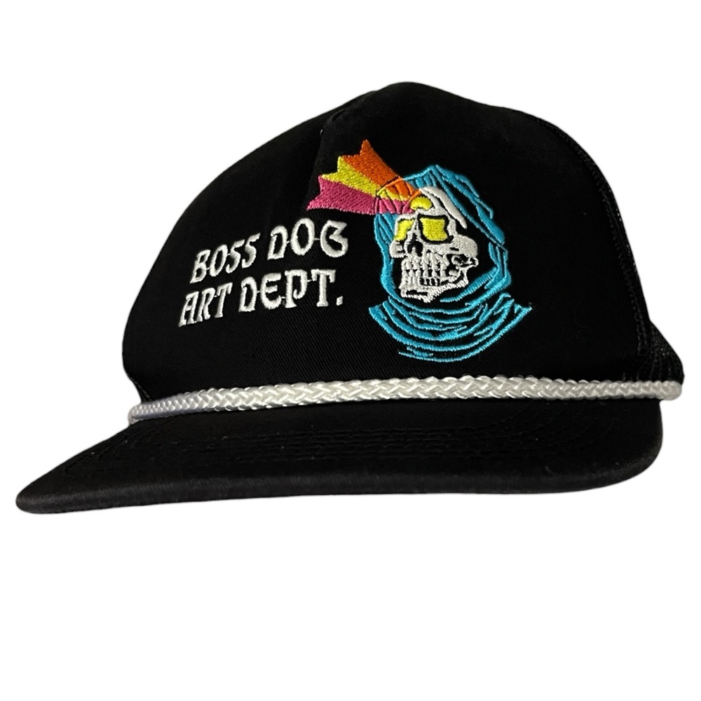 Boss Dog Art Dept Hat Embroidered Skull Third Eye Snapback Cap